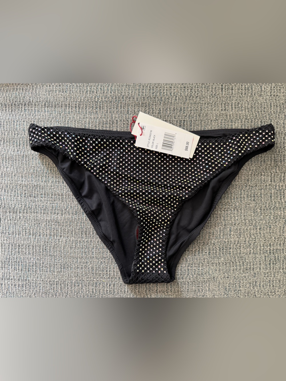 Red Carter Rhinestone Bikini Set - Picture 5 of 11